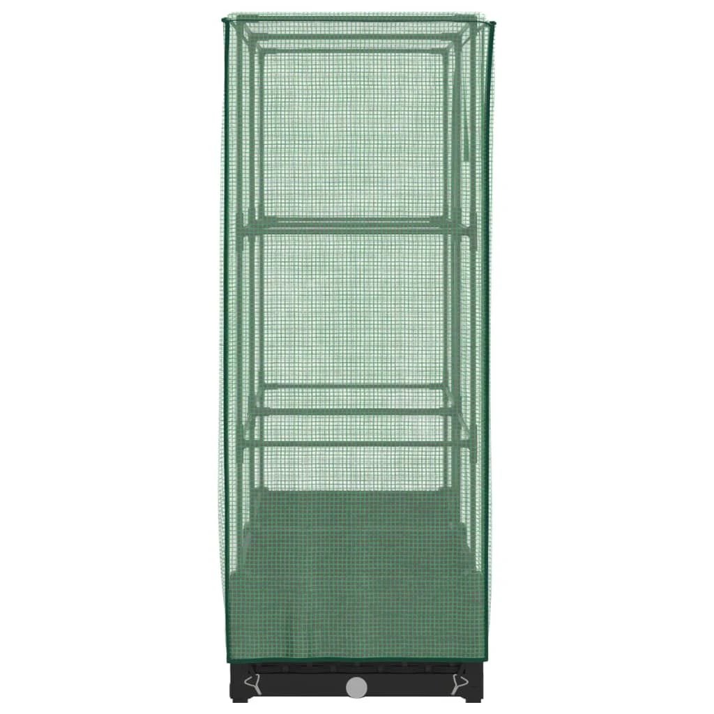 vidaXL vidaXL Raised Bed with Greenhouse Cover Rattan Look 40x40x123 cm - Greenhouse