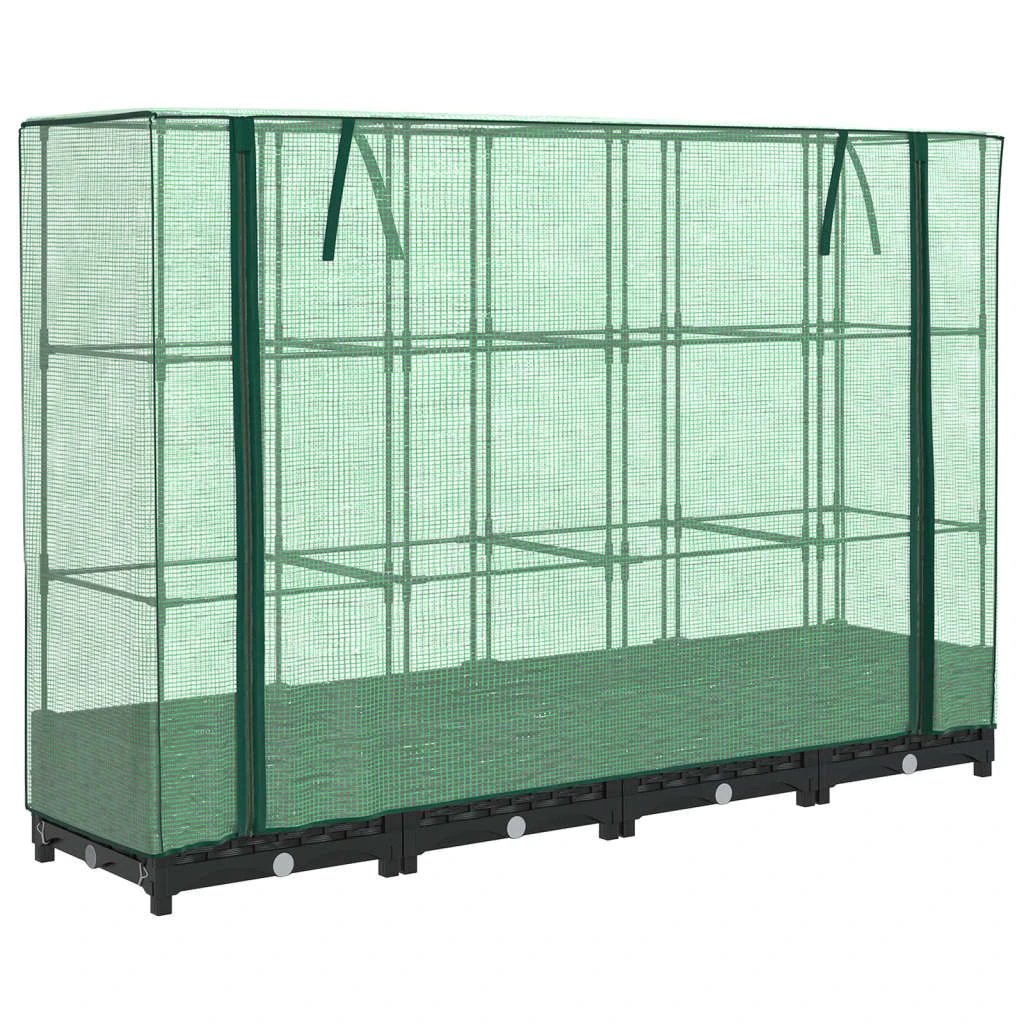 vidaXL Raised Bed with Greenhouse Cover Rattan Look 40x40x123 cm by vidaXL