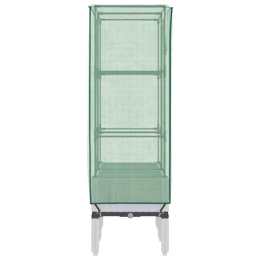vidaXL Raised Bed with Greenhouse Cover Rattan Look 40x40x140 cm by vidaXL