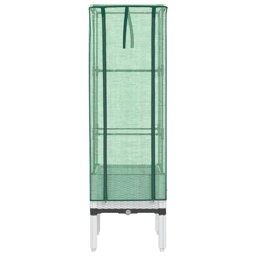 vidaXL vidaXL Raised Bed with Greenhouse Cover Rattan Look 40x40x140 cm - Greenhouse