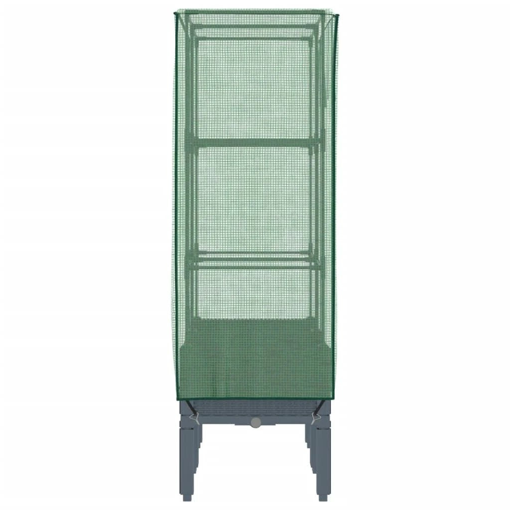 vidaXL Raised Bed with Greenhouse Cover Rattan Look 40x40x140 cm by vidaXL