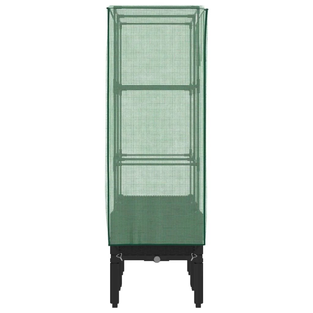 vidaXL vidaXL Raised Bed with Greenhouse Cover Rattan Look 40x40x140 cm - Greenhouse