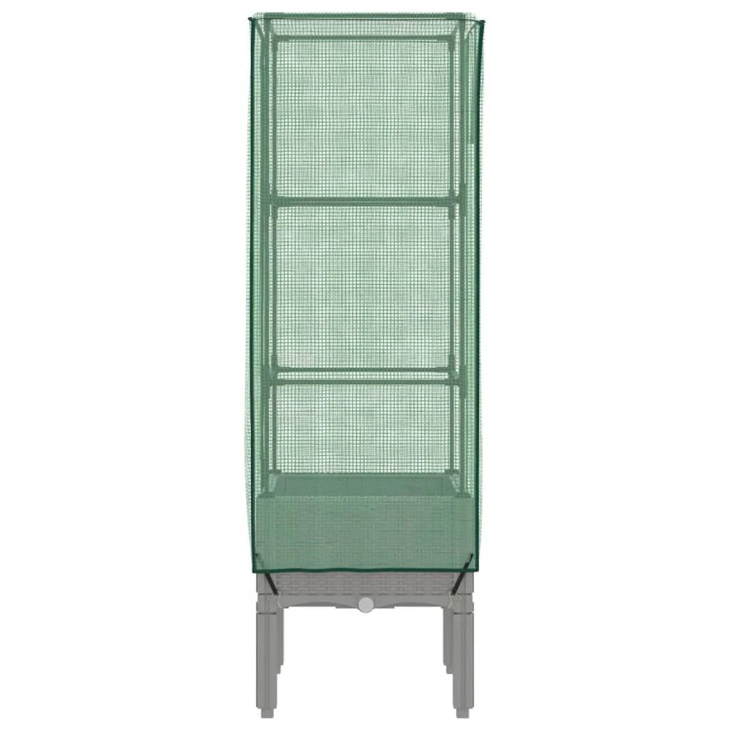 vidaXL Raised Bed with Greenhouse Cover Rattan Look 40x40x140 cm by vidaXL