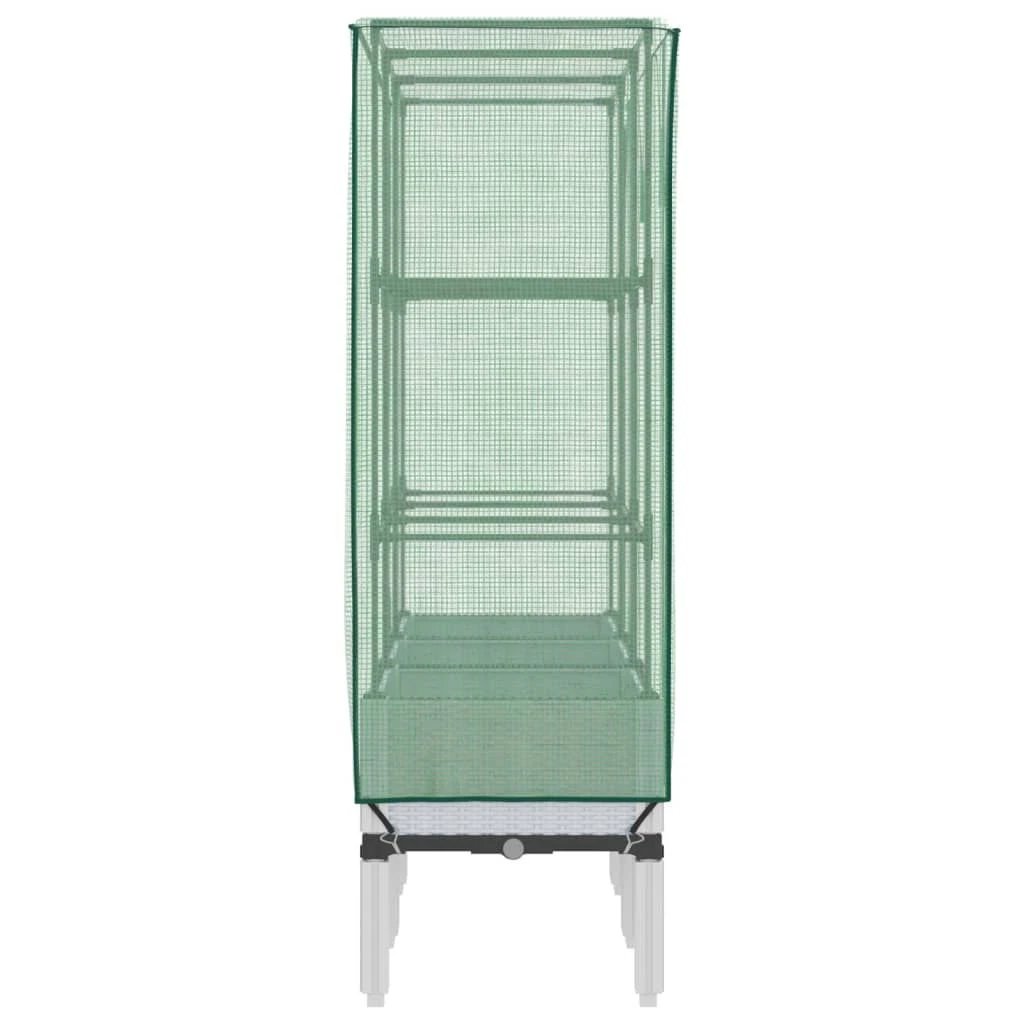 vidaXL Raised Bed with Greenhouse Cover Rattan Look 40x40x140 cm by vidaXL