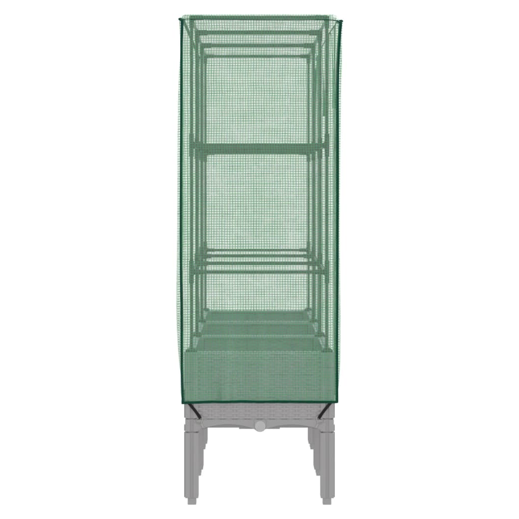 vidaXL vidaXL Raised Bed with Greenhouse Cover Rattan Look 40x40x140 cm - Greenhouse