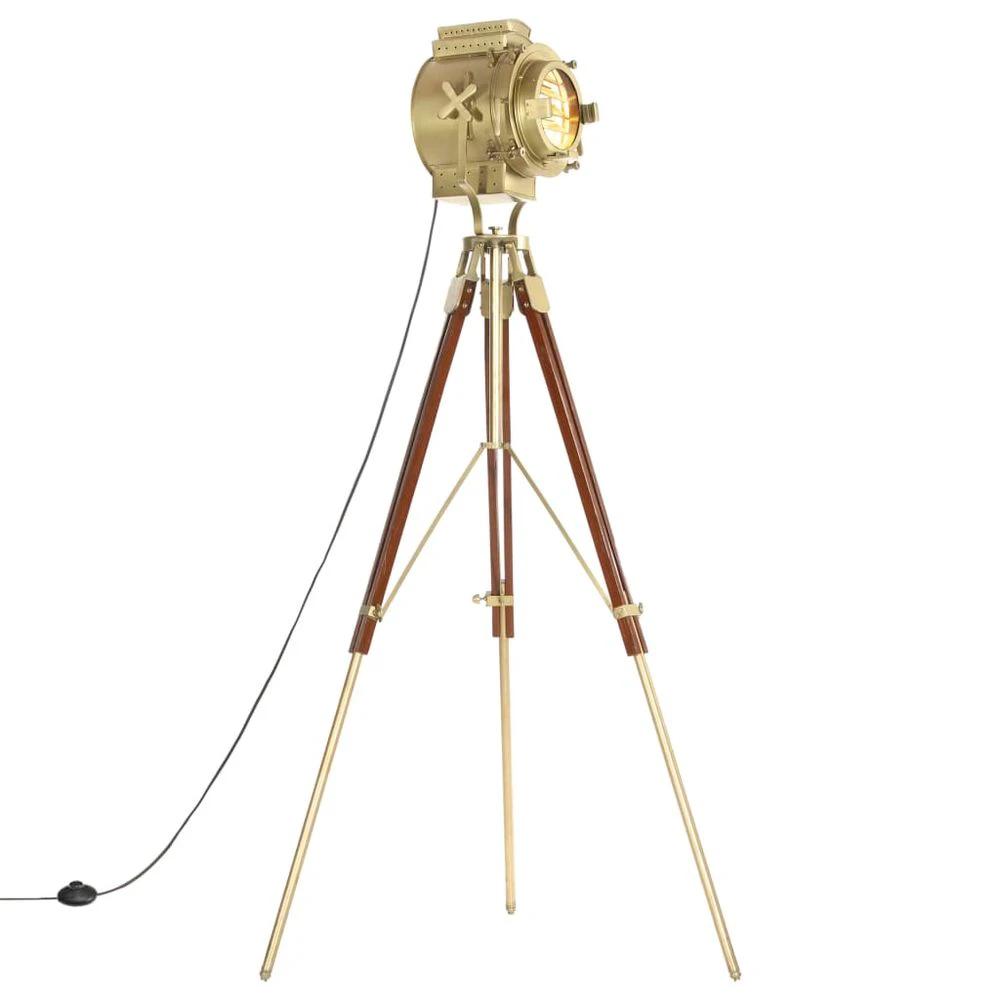 vidaXL Tripod Floor Lamp vidaXL Solid Mango Wood 193 cm - Uncategorized Lamp