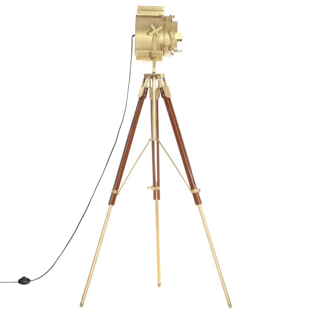 vidaXL Tripod Floor Lamp vidaXL Solid Mango Wood 193 cm - Uncategorized Lamp