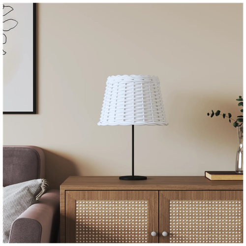 vidaXL vidaXL Lamp Shade White Ø30x20 cm Wicker - Lamp