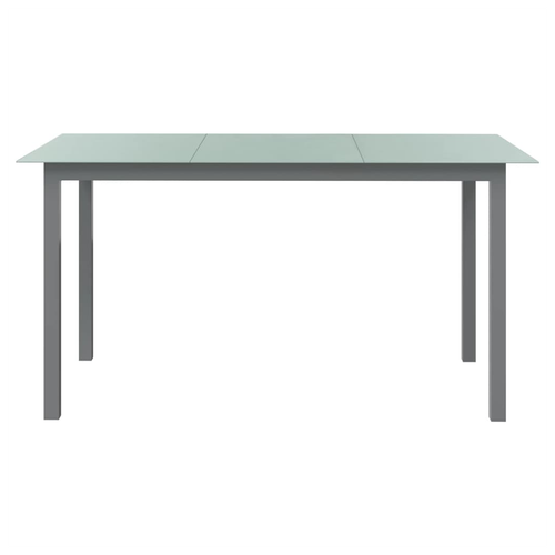 vidaXL vidaXL Garden Table Black 80x80x74 cm Aluminium and Glass -