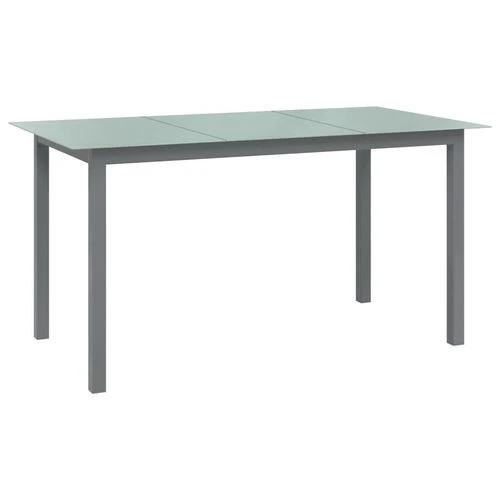 vidaXL vidaXL Garden Table Black 80x80x74 cm Aluminium and Glass -