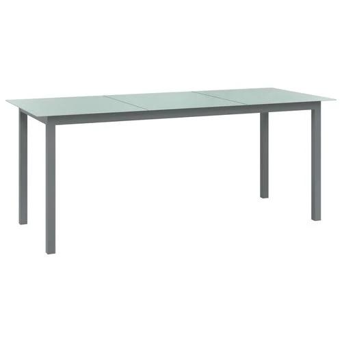vidaXL Garden Table Black 80x80x74 cm Aluminium and Glass by vidaXL