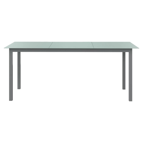 vidaXL Garden Table Black 80x80x74 cm Aluminium and Glass by vidaXL