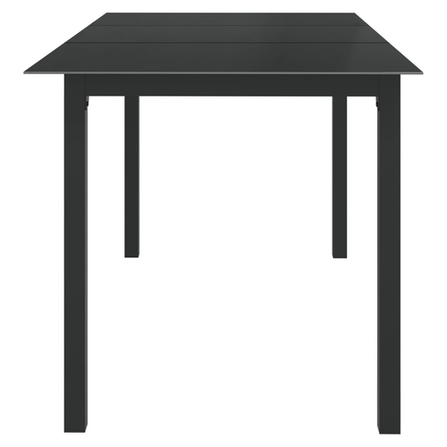 vidaXL vidaXL Garden Table Black 80x80x74 cm Aluminium and Glass -
