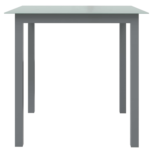 vidaXL Garden Table Black 80x80x74 cm Aluminium and Glass by vidaXL
