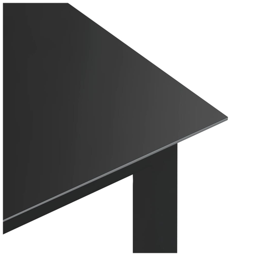 vidaXL vidaXL Garden Table Black 80x80x74 cm Aluminium and Glass -