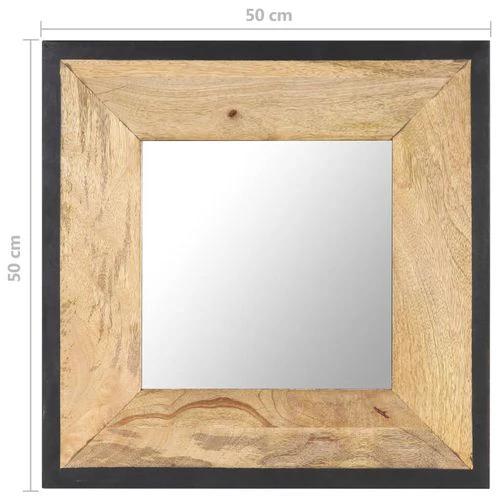 vidaXL Mirror 50x50 cm Solid Mango Wood - Mirror