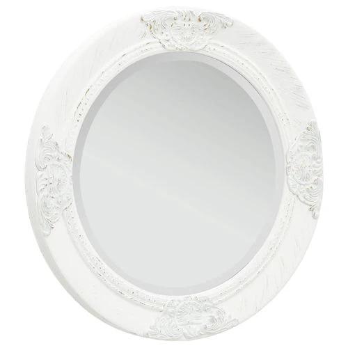 vidaXL Wall Mirror Baroque Style 50 cm White by vidaXL