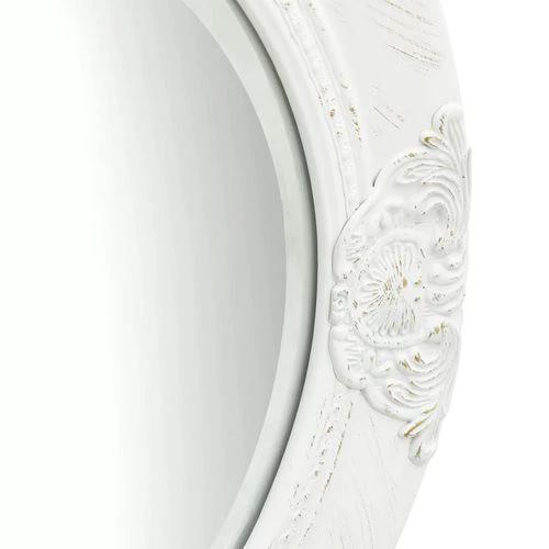 vidaXL Wall Mirror Baroque Style 50 cm White by vidaXL