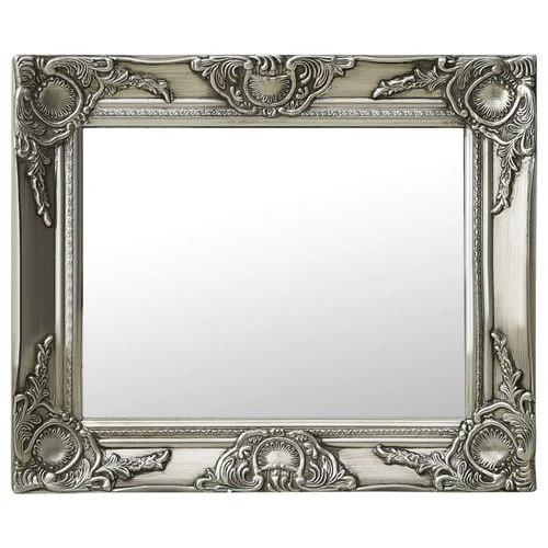 vidaXL Wall Mirror Baroque Style 40x40 cm White by vidaXL