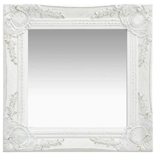 vidaXL Wall Mirror Baroque Style 40x40 cm White by vidaXL