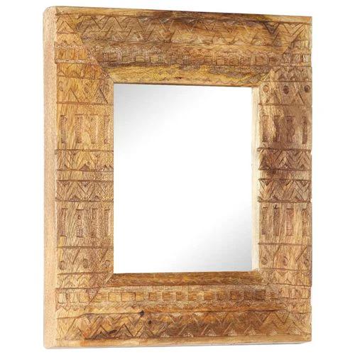 vidaXL Hand-Carved Mirror 50x50x2.5 cm Solid Mango Wood - Mirror