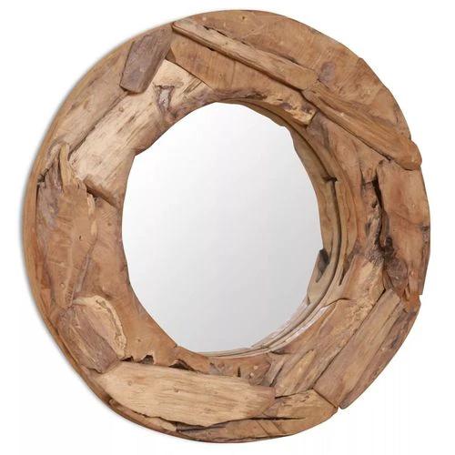 vidaXL Decorative Mirror Teak 60 cm Round - Mirror