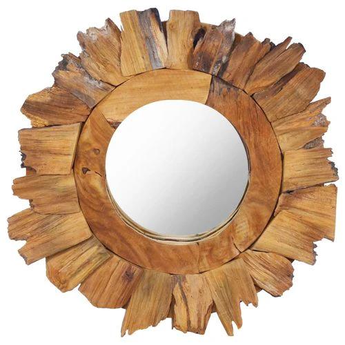 vidaXL Wall Mirror 40 cm Teak Round - Mirror