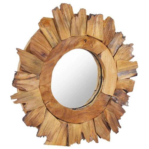 vidaXL Wall Mirror 40 cm Teak Round - Mirror