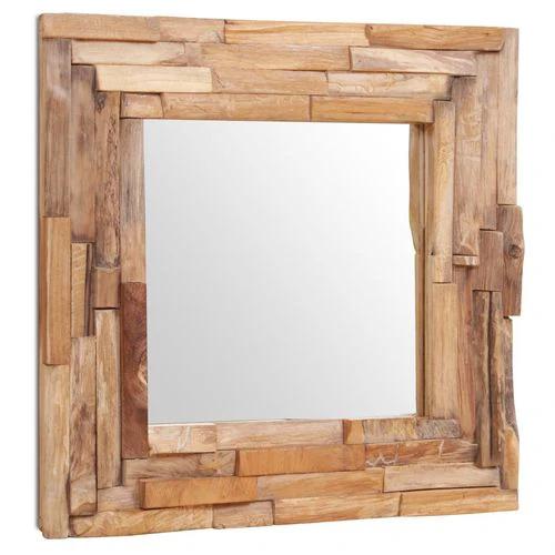 vidaXL Decorative Mirror Teak 60x60 cm Square - Mirror