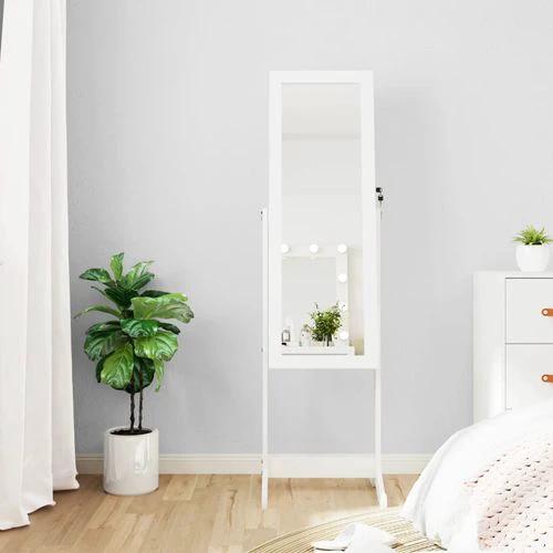 vidaXL Mirror Jewellery Cabinet with LED Lights - Mirror