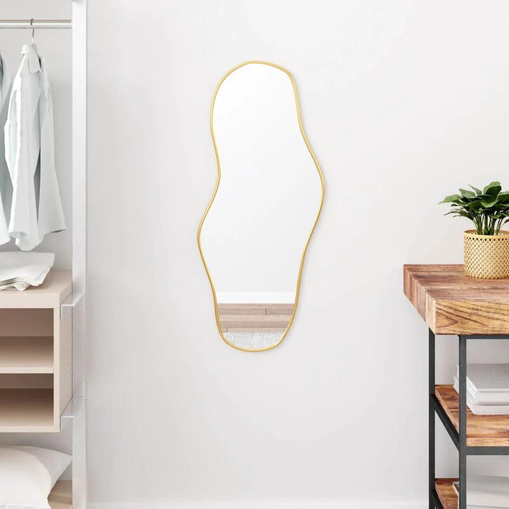 vidaXL Wall Mirror Gold 80x35 cm - Mirror
