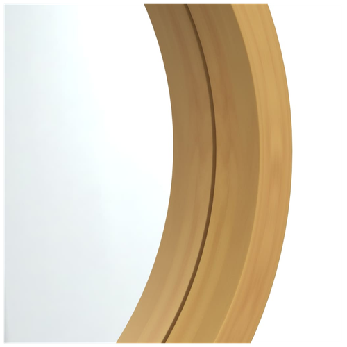 vidaXL Wall Mirror with Strap Gold Ø 35 cm by vidaXL