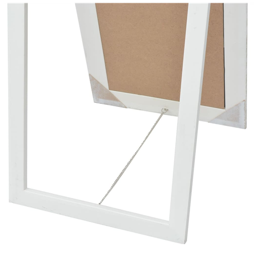 vidaXL vidaXL Free-Standing Mirror Baroque Style 160x40 cm White - Mirror