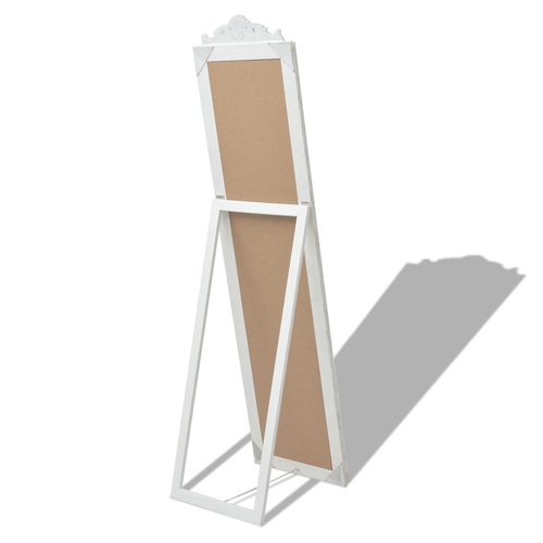 vidaXL vidaXL Free-Standing Mirror Baroque Style 160x40 cm White - Mirror