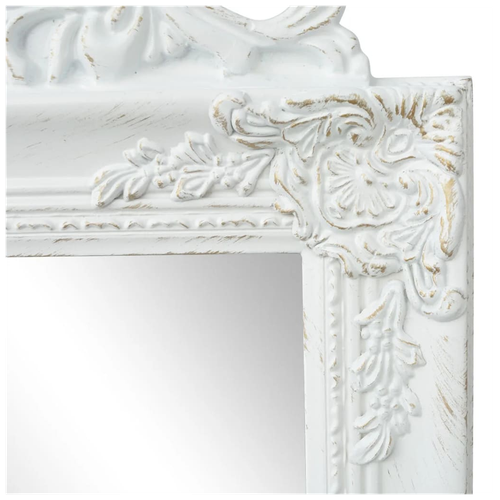 vidaXL vidaXL Free-Standing Mirror Baroque Style 160x40 cm White - Mirror