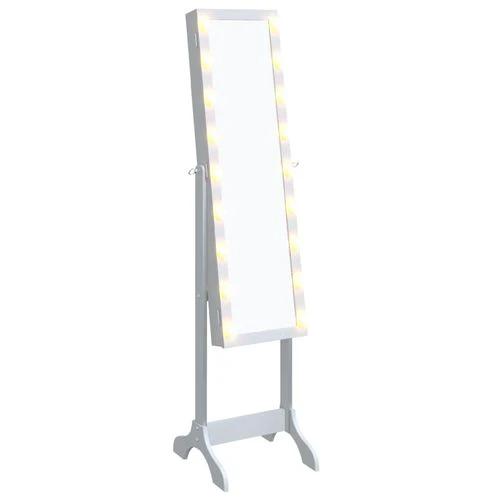 vidaXL Free-Standing Mirror with LED White 34x37x146 cm by vidaXL