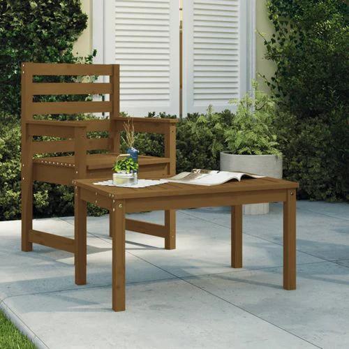 vidaXL vidaXL Garden Table 82.5x50.5x45 cm Solid Wood Pine -