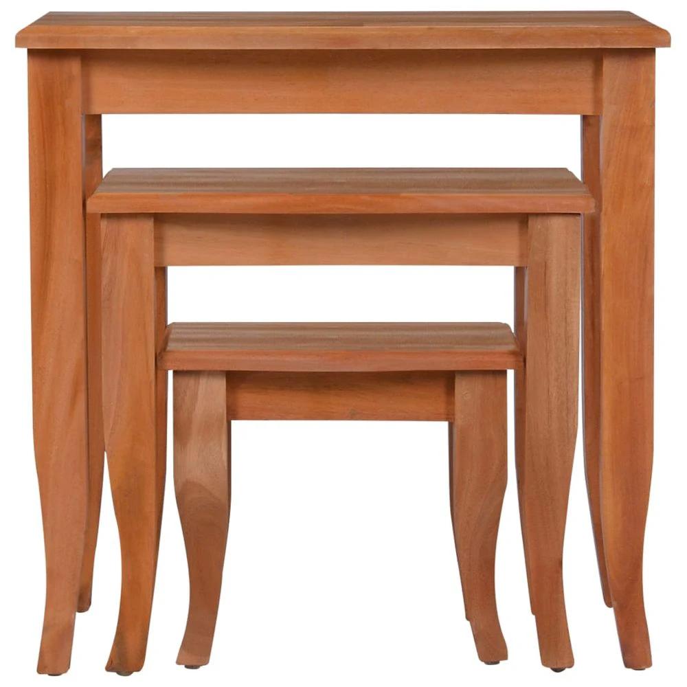 Nesting Side Tables 3 pcs vidaXL Solid Wood Mahogany by vidaXL