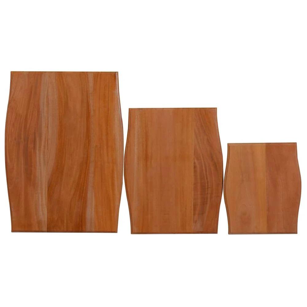 Nesting Side Tables 3 pcs vidaXL Solid Wood Mahogany by vidaXL