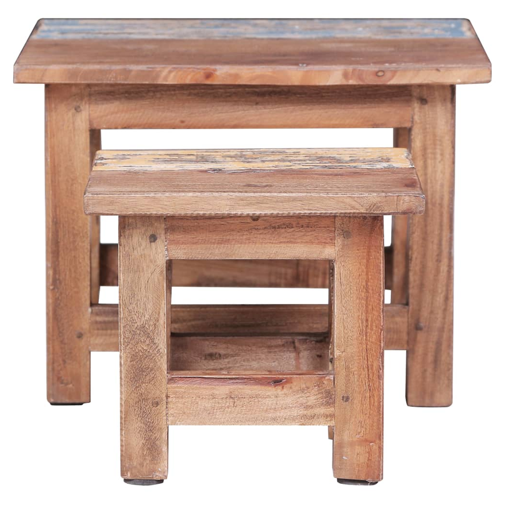 Nesting Tables 2 pcs vidaXL Solid Reclaimed Wood by vidaXL