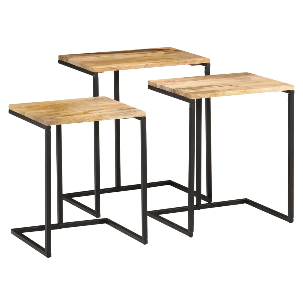vidaXL Nesting Tables 3 pcs vidaXLSolid Wood Acacia - Uncategorized Nest of Tables