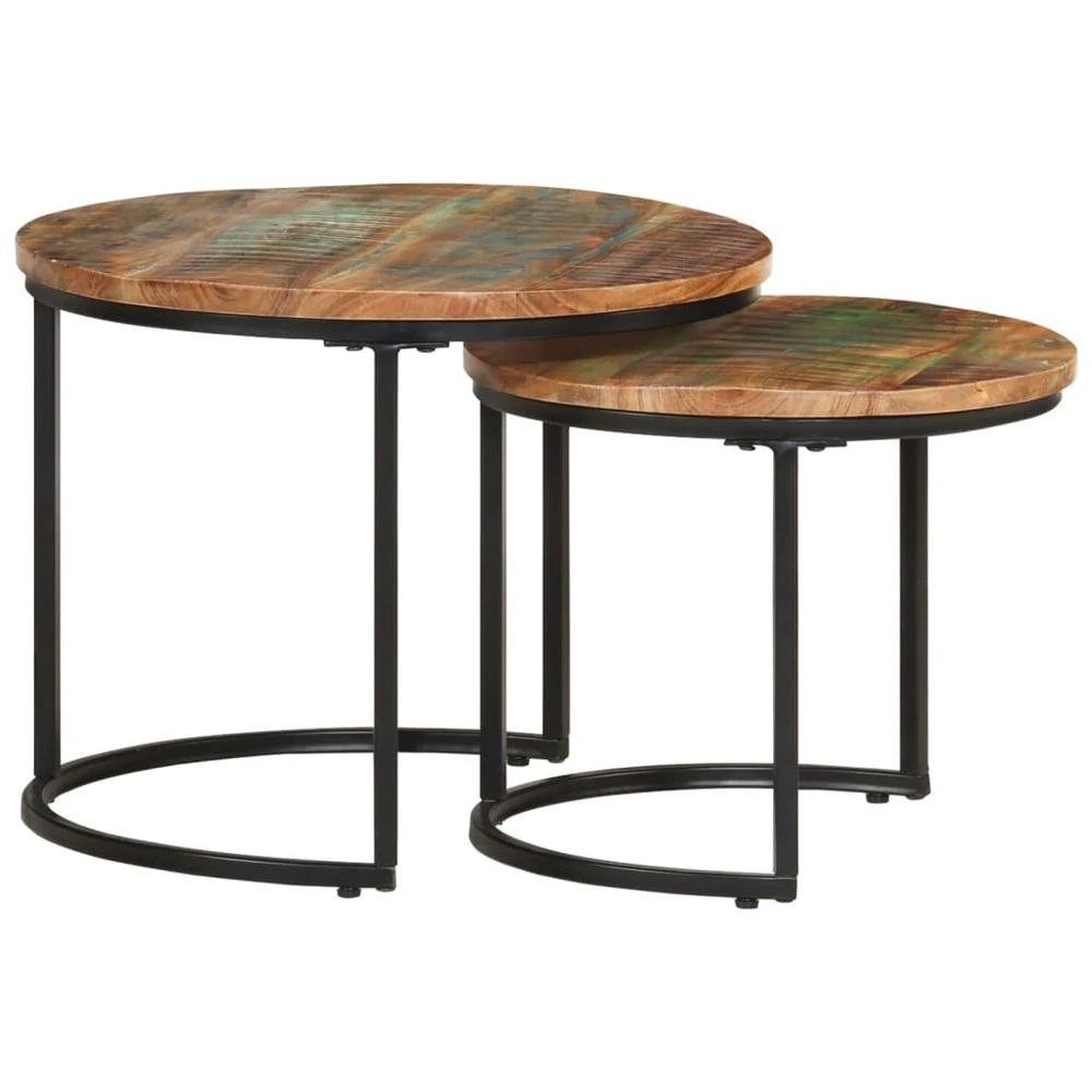 Nesting Tables 3 pcs vidaXL Solid Acacia Wood by vidaXL
