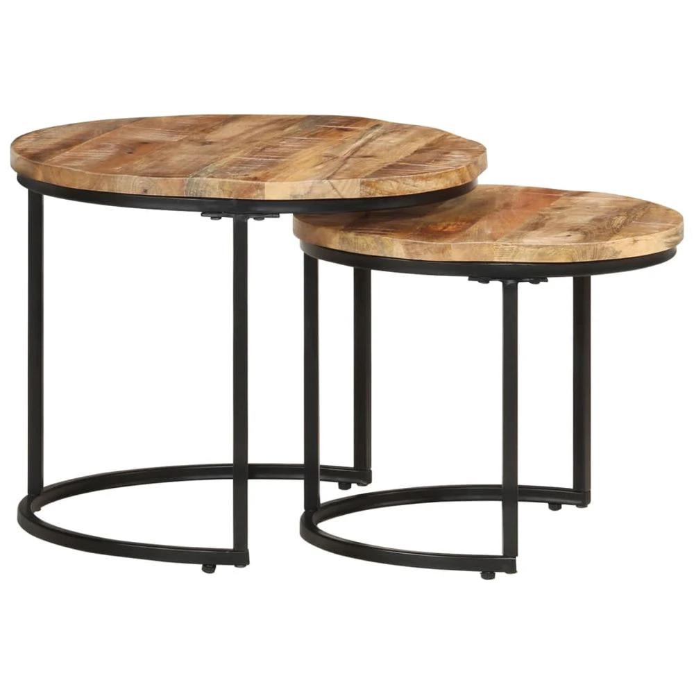 Nesting Tables 3 pcs vidaXL Solid Acacia Wood by vidaXL