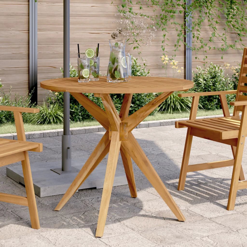 vidaXL Garden Table Round Ø85x75 cm Solid Wood Acacia -  from vidaXL