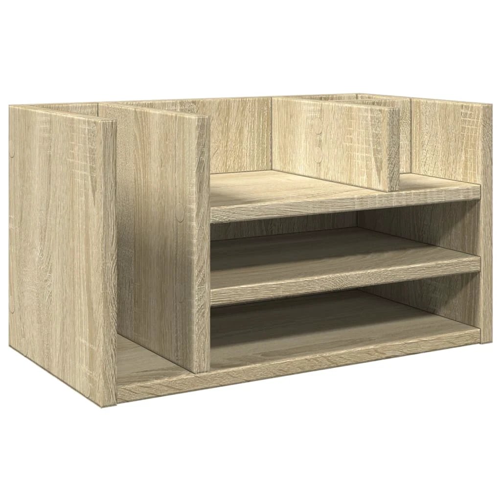 vidaXL Desk Organiser White 44.5x24x25 cm Engineered wood by vidaXL