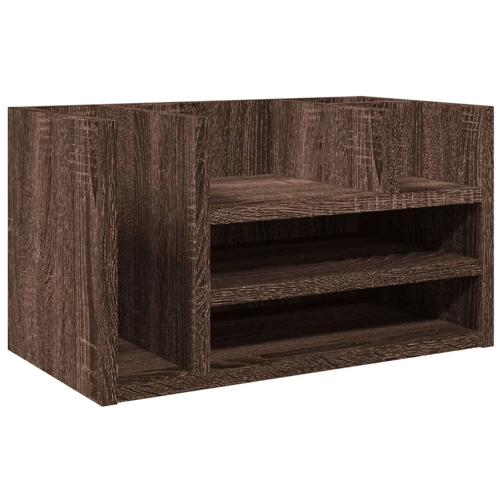 vidaXL Desk Organiser White 44.5x24x25 cm Engineered wood - Office Storage