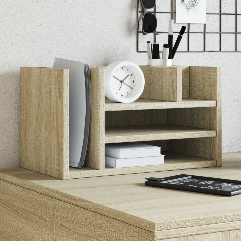 vidaXL Desk Organiser White 44.5x24x25 cm Engineered wood by vidaXL