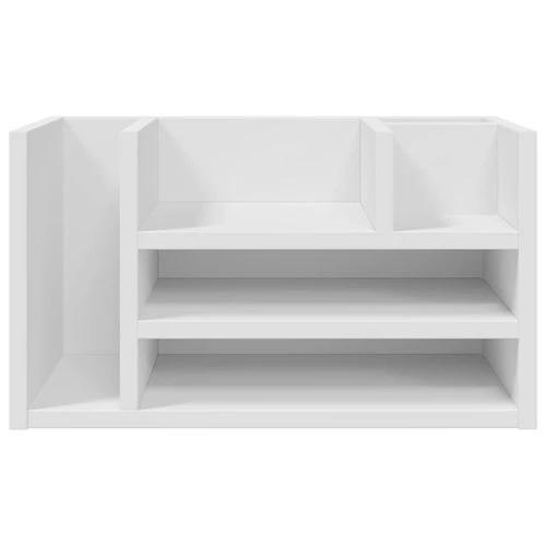vidaXL Desk Organiser White 44.5x24x25 cm Engineered wood by vidaXL