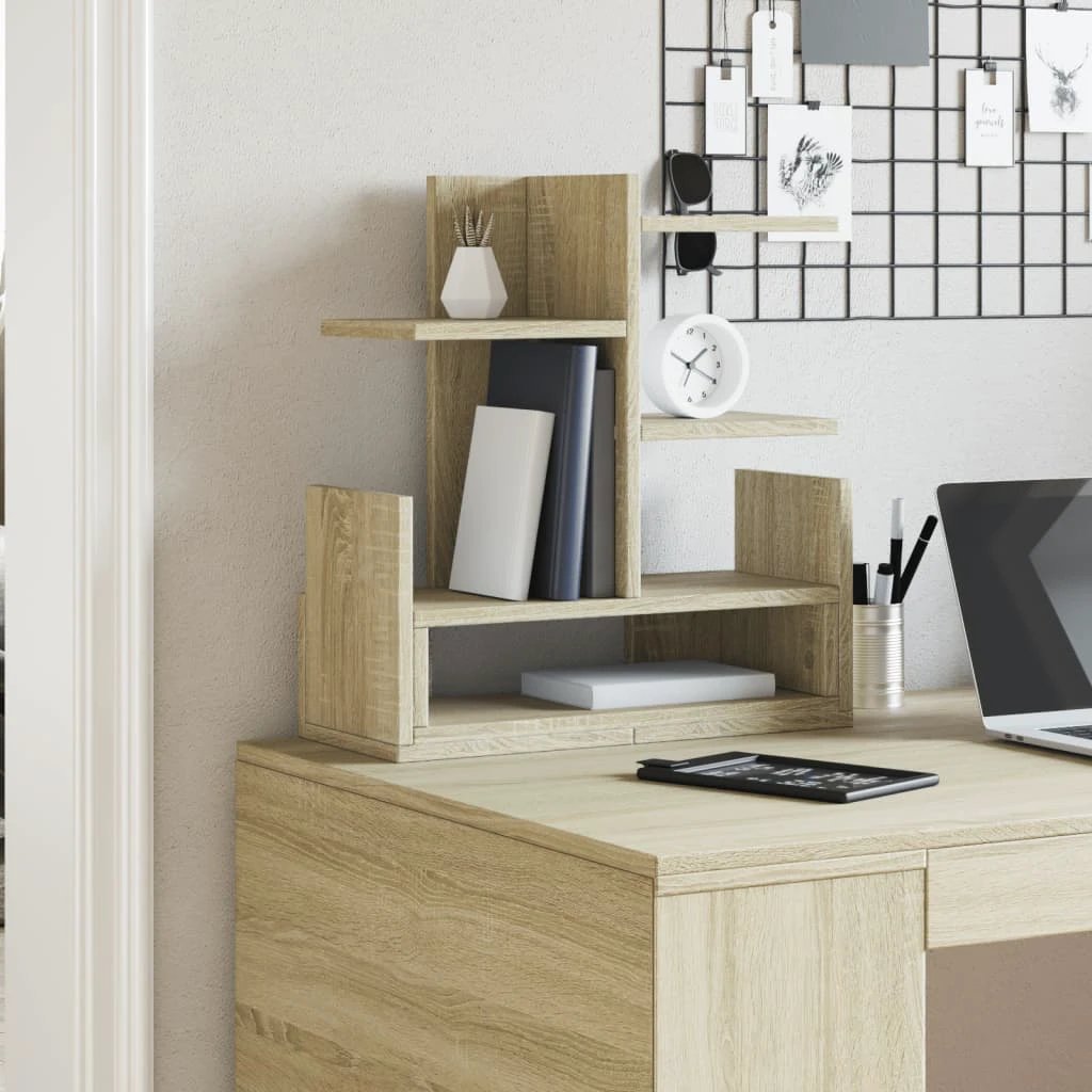 vidaXL Desk Organiser White 49x20x52.5 cm Engineered wood - Office Storage