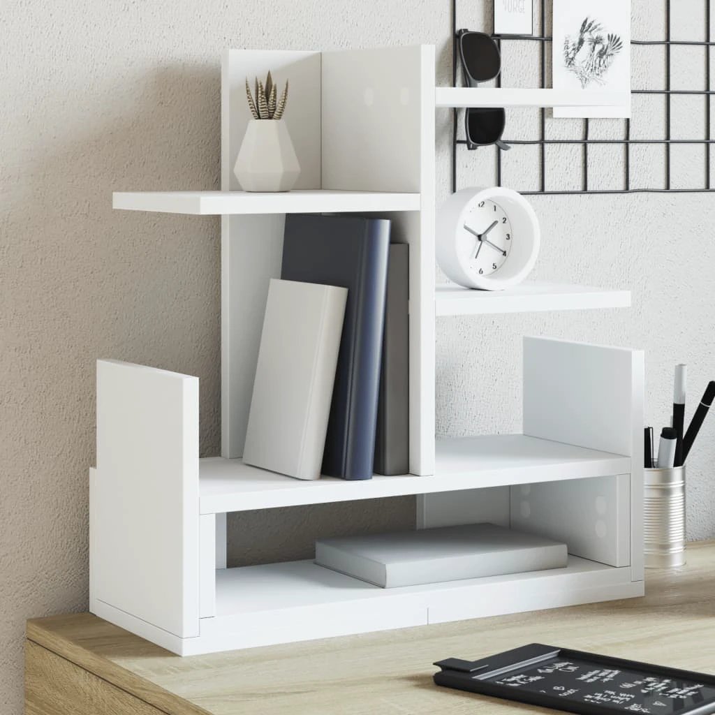 vidaXL Desk Organiser White 49x20x52.5 cm Engineered wood - Office Storage